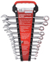 Vulcan TR-H11 Combination Wrench Set, 11-Piece, Chrome Vanadium Steel,