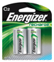 Energizer NH35BP-2 Rechargeable Battery, C Battery, Nickel-Metal Hydride,