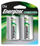 Energizer NH50BP-2 Rechargeable Battery; 1.2 V Battery; 2500 mAh; D Battery;