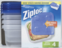 Ziploc 70935 Food Container; 24 oz Capacity; Plastic; Clear; 6-1/8 in L;