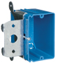 Carlon B121ADJ New Work Outlet Box, 1 -Gang, PVC, Blue, Bracket Mounting