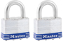 Master Lock 5T Keyed Padlock, 2 in W Body, 1 in H Shackle, Steel