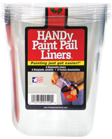 HANDy BER-2520-CT Paint Pail Liner, 1 qt Capacity, Plastic, Clear