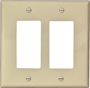 Eaton Wiring Devices PJ262V Wallplate, 4-1/2 in L, 4.56 in W, 2 -Gang,