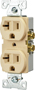 Eaton Wiring Devices BR20V Duplex Receptacle, 20 A, 2-Pole, 5-20R, Ivory