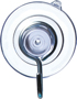 Adams 7500-77-3848 Suction Cup with Hook; Steel Hook; PVC Base; Clear Base;