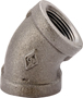 Prosource 4-3/4B Pipe Elbow, 3/4 in, FIP, 45 deg Angle, Malleable Iron, SCH