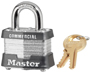 Master Lock 3KA 3447 Padlock, Keyed Alike Key, Open Shackle, 9/32 in Dia