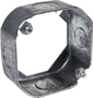 RACO 130 Extension Ring, 9/16 in W, 2 -Gang, 4 -Knockout, Steel, Silver,