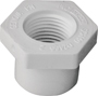 LASCO 438101BC Reducing Bushing, 3/4 x 1/2 in, Spigot x FIP, PVC, SCH 40