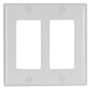 Arrow Hart 2152 Series 2152W-BOX Standard-Size Wallplate, 2-Gang, Thermoset,