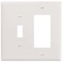 Eaton Wiring Devices 2153W-BOX Combination, Standard Wallplate, 2-Gang,