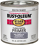 RUST-OLEUM STOPS RUST 7780730 Clean Metal Primer, Flat, White, 0.5 pt