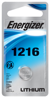 Energizer ECR1216BP Coin Cell Battery; 3 V Battery; 25 mAh; CR1216 Battery;
