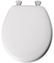 BEMIS 44EC-000 Toilet Seat, Round, Molded Wood, White, Twist Hinge