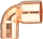EPC 31290 Reducing Pipe Elbow, 3/4 x 1/2 in, Sweat, 90 deg Angle, Copper