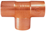 EPC 111 Series 32700 Pipe Tee, 1/2 in, Sweat, Copper