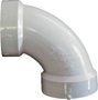 CANPLAS 192253L Sanitary Pipe Elbow, 3 in, Hub, 90 deg Angle, PVC, White