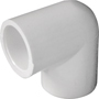 LASCO 406005BC Pipe Elbow, 1/2 in, Slip, 90 deg Angle, PVC, White, SCH 40