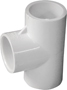 LASCO 401007BC Pipe Tee, 3/4 in, Slip, PVC, White, SCH 40 Schedule, 480 psi