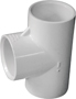 LASCO 401010BC Pipe Tee, 1 in, Slip, PVC, White, SCH 40 Schedule, 450 psi