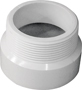 CANPLAS 192872 Pipe Adapter, 2 in, MNPT x Hub, PVC, White