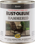 RUST-OLEUM STOPS RUST 7215502 Hammered Metal Finish, Black, 1 qt, Can