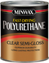 Minwax 63005444 Polyurethane Paint, Semi-Gloss, Liquid, Clear, 1 qt, Can