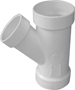 CANPLAS 192325L Reducing Pipe Wye, 2 x 2 x 1-1/2 in, Hub, PVC, White, SCH 40