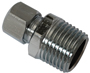 Plumb Pak PP74PCLF Straight Adapter, 1/2 x 3/8 in, MIP x Compression, Chrome