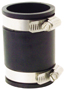 FERNCO 1056 Series 1056-150 Flexible Pipe Coupling, 1-1/2 in, PVC, 4.3 psi