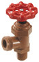 NDS BDM-0750-T Male Boiler Drain Valve, 3/4 in, MIPT, 150 psi, Red Wheel