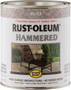 RUST-OLEUM STOPS RUST 7213502 Hammered Metal Finish, Silver, 1 qt, Can