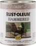 RUST-OLEUM STOPS RUST 7213502 Hammered Metal Finish, Silver, 1 qt, Can