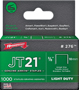 Arrow JT21 Series 276 Flat Crown Staple, 3/8 in L Leg, Pack