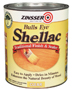 ZINSSER Bulls Eye 304H Shellac, Mid-Tone, Clear, Liquid, 1 qt, Can