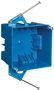 Carlon B432A-UPC Outlet Box, 4 -Gang, Thermoplastic, Blue, Captive Nail