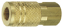 Tru-Flate 13-235 Coupler; 1/4 in; FNPT; Brass