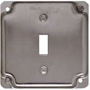 RACO 800C Exposed Work Cover, 4-3/16 in L, 4-3/16 in W, Square, Galvanized