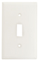 EATON 2134W-BOX Standard-Size Wallplate, 1-Gang, Thermoset, White