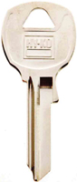 HY-KO 11010NA12 Key Blank, Brass, Nickel, For: National Cabinet, House Locks