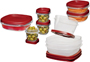 Rubbermaid 1777170 Food Container Set, 1/2, 1-1/4, 2, 3, 5 Cups Capacity,