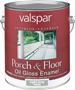 Valspar 027.0001033.007 Porch and Floor Enamel Paint, High-Gloss, Light