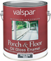 Valspar 027.0001034.007 Porch and Floor Enamel Paint, High-Gloss, Dark Gray,
