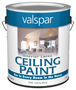 Valspar 027.0001426.007 Ceiling Paint; Flat; White; 1 gal Can
