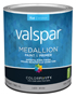 Valspar 027.0001400.005 Wall Paint; Flat; White; 1 qt Can