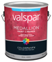 Valspar 027.0045501.007 Exterior House Paint, Flat, White, 1 gal