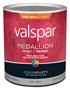 Valspar 027.0004300.005 Exterior House Paint; Semi-Gloss; White; 1 qt