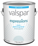 Valspar EXPRESSIONS 005.0017004.007 Interior Paint and Primer, Flat, 1 gal