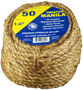 T.W. Evans Cordage 26-001 Rope, 1/4 in Dia, 50 ft L, 54 lb Working Load,